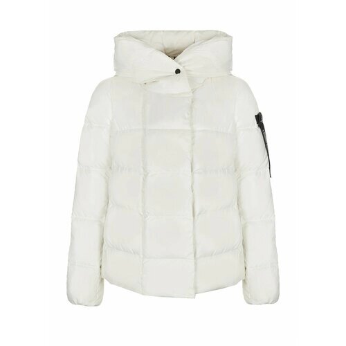 Куртка Peuterey, демисезон/зима, средней длины, силуэт прямой, капюшон, карманы, размер 46, белый