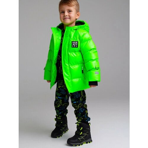 Куртка playToday, размер 110, зеленый