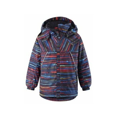 Куртка Reima, демисезон/зима, светоотражающие элементы, мембрана, водонепроницаемость, защита от попадания снега, капюшон, карманы, подкладка, водонепроницаемая, размер 134, мультиколор