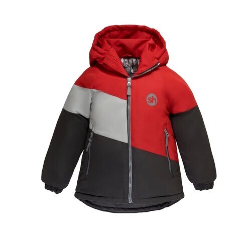 Куртка Sherysheff, размер 140, красный, серый