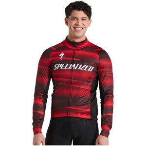 Куртка Specialized, силуэт прилегающий, светоотражающие элементы, ветрозащитная, воздухопроницаемая, карманы, водонепроницаемая, размер 52, красный, черный