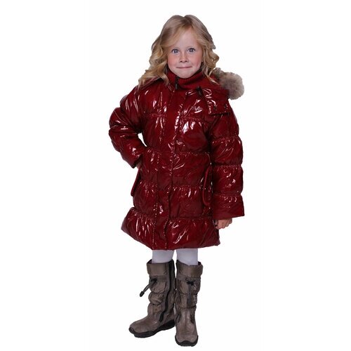 Куртка Velfi зимняя, размер 98, бордовый