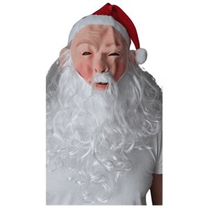 Латексная маска Дед Мороз ( Санта 2), карнавальная, новогодняя, на рождество, на праздник , селфи