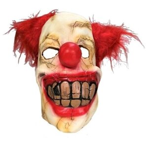Латексная маска Злой Клоун, реквизит для косплея, страшная латексная маска, реалистичная маска ужасов на Хэллоуин