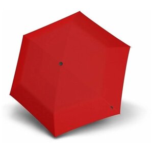 Мини-зонт Knirps, механика, 3 сложения, купол 97 см., 6 спиц, система «антиветер», чехол в комплекте, красный