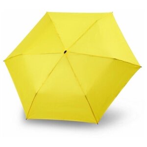 Мини-зонт Knirps, механика, 3 сложения, купол 97 см., 6 спиц, система «антиветер», чехол в комплекте, желтый