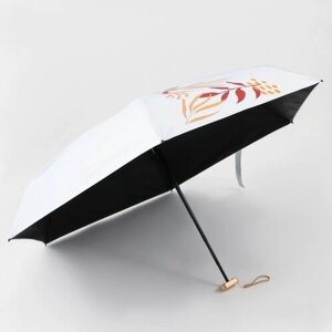 Мини-зонт Romanoff, механика, 3 сложения, белый
