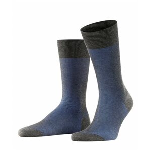 Мужские носки Falke, 1 пара, классические, нескользящие, размер 41-42, синий, мультиколор