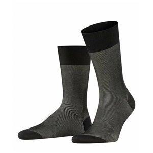 Мужские носки Falke, 1 пара, классические, нескользящие, размер 43-44, серый, черный
