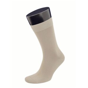 Мужские носки ГРАНД, 3 пары, высокие, бесшовные, антибактериальные свойства, размер 38/40, бежевый