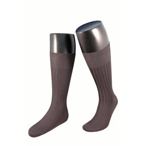 Мужские носки ГРАНД, 3 пары, высокие, бесшовные, износостойкие, усиленная пятка, размер 38/40, серый