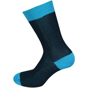 Мужские носки LUi, 1 пара, высокие, размер 39/41, синий, голубой