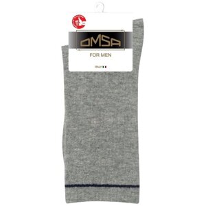 Мужские носки Omsa, 1 пара, высокие, размер 36-38, серый