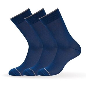 Мужские носки Omsa, 3 пары, 3 уп., высокие, размер 45-47, голубой