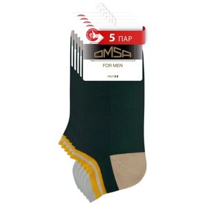 Мужские носки Omsa, 5 пар, размер 39-41, зеленый