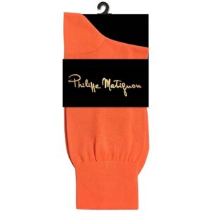 Мужские носки Philippe Matignon, 1 пара, классические, размер 45-47, оранжевый