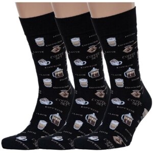Мужские носки RuSocks, 3 пары, размер 25-27 (38-41), черный