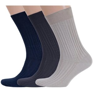 Мужские носки RuSocks, 3 пары, размер 31 (46-47), мультиколор