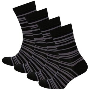 Мужские носки STATUS, 4 пары, классические, размер 29, серый, черный