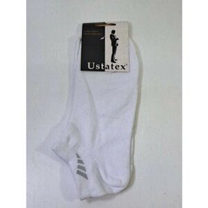 Мужские носки Юстатекс, укороченные, на 23 февраля, на Новый год, размер 27/29, белый