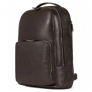 Мужской рюкзак с 17 карманами и отделениями BRIALDI Galaxy (Галакси) relief brown