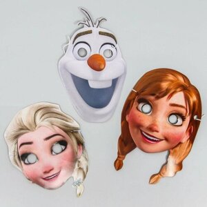 Набор карнавальных масок "Холодное сердце" от Disney, 3 штуки