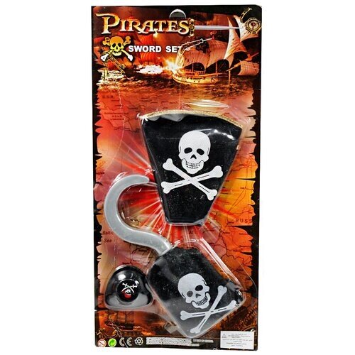 Набор пирата детский с крюком карнавальный 3 предмета
