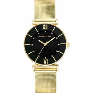 Наручные часы ANNE KLEIN Наручные женские часы Anne Klein AK/3780BKGB, золотой