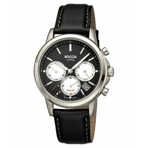 Наручные часы BOCCIA Часы Boccia Titanium Circle-Oval 3742-01, серебряный, черный