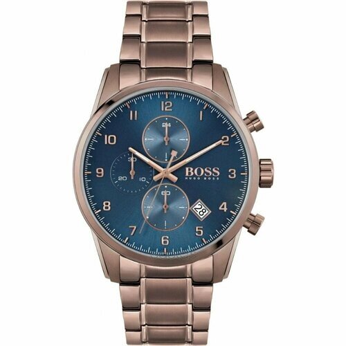 Наручные часы BOSS Наручные часы Hugo Boss Skymaster HB1513788, синий, коричневый
