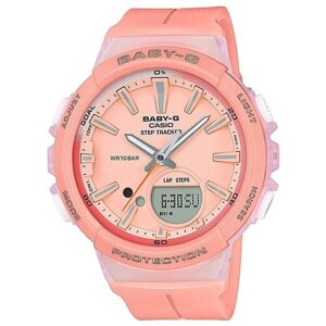 Наручные часы CASIO BGS-100-4A, розовый, серый