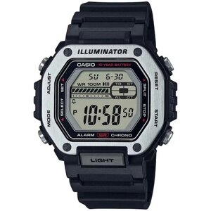 Наручные часы CASIO Часы мужские Casio MWD-110H-1A, черный, серебряный