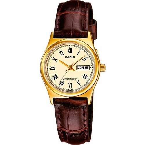 Наручные часы CASIO Collection, золотой, коричневый