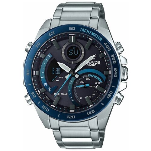 Наручные часы CASIO ECB-900DB-1B, синий, серебряный