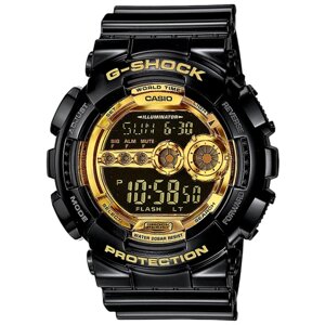 Наручные часы CASIO G-Shock Casio GD-100GB-1, черный, золотой