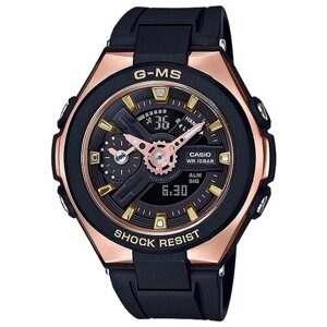 Наручные часы CASIO MSG-400G-1A1, черный, золотой