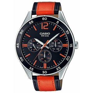 Наручные часы CASIO MTP-E310L-1A2, черный, красный