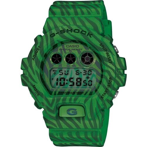 Наручные часы CASIO Наручные часы CASIO G-Shock DW-6900ZB-3ER зеленый, водонепроницаемые, противоударные, хронограф, будильник, секундомер, таймер, оригинал, зеленый