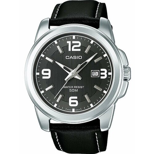 Наручные часы CASIO Наручные часы CASIO MTP-1314PL-8AVEF, черный, серебряный