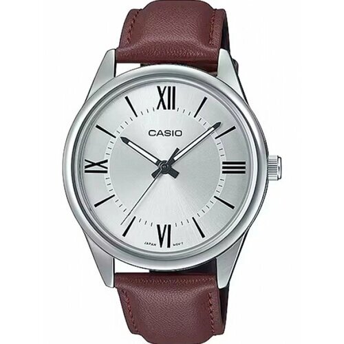 Наручные часы CASIO Наручные часы CASIO MTP-V005L-7B5UDF, коричневый, серебряный
