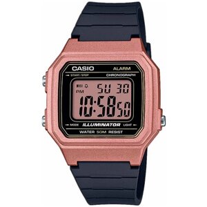 Наручные часы CASIO W-217HM-5A, черный, розовый