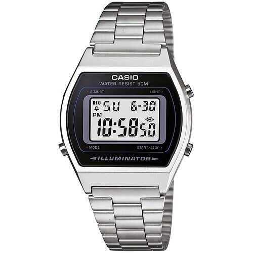 Наручные часы CASIO Японские наручные часы Casio Vintage B640WD-1A, черный, серебряный