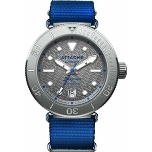Наручные часы Часы Attache Deep Sea наручные мужские механические с автоподзаводом, серый