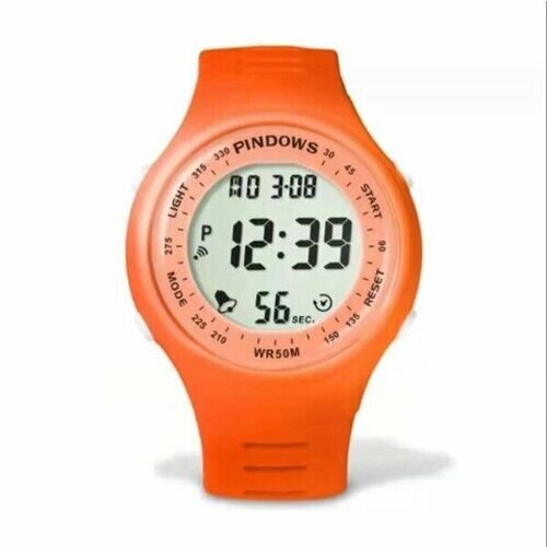 Наручные часы Часы наручные ручные электронные для /плавания/ занятием спортом/ активного образа жизни/ фитнесом/оранжевый