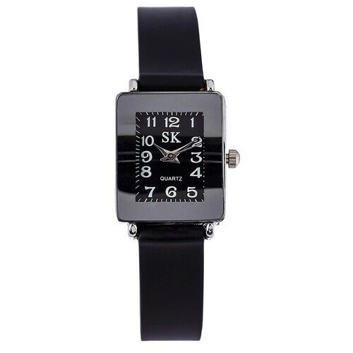 Наручные часы Часы наручные женские "Берни", дискретный ход, ремешок 17.3 см, d2 см, микс, черный
