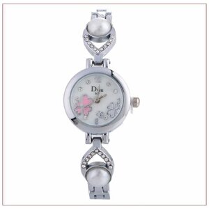 Наручные часы Часы женские с цветами, серебряный