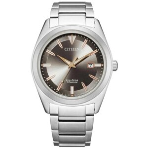 Наручные часы CITIZEN Японские наручные часы Citizen AW1640-83H, серебряный, серый