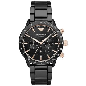 Наручные часы EMPORIO ARMANI Керамические наручные часы Emporio Armani AR70002 с хронографом, черный