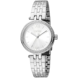 Наручные часы ESPRIT Часы наручные женские ESPRIT ES1L327M0055, Кварцевые, 30 мм, серебряный