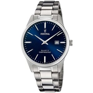 Наручные часы FESTINA Classics, серебряный, синий